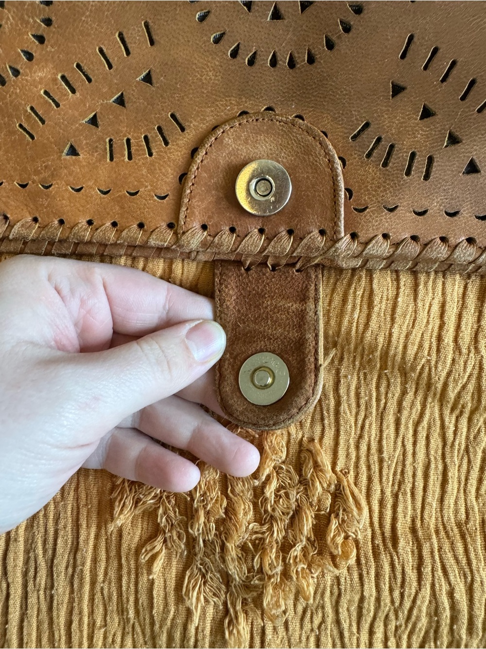 Cleobella Mexican Clutch Wallet - Cognac - Picture 2 of 5